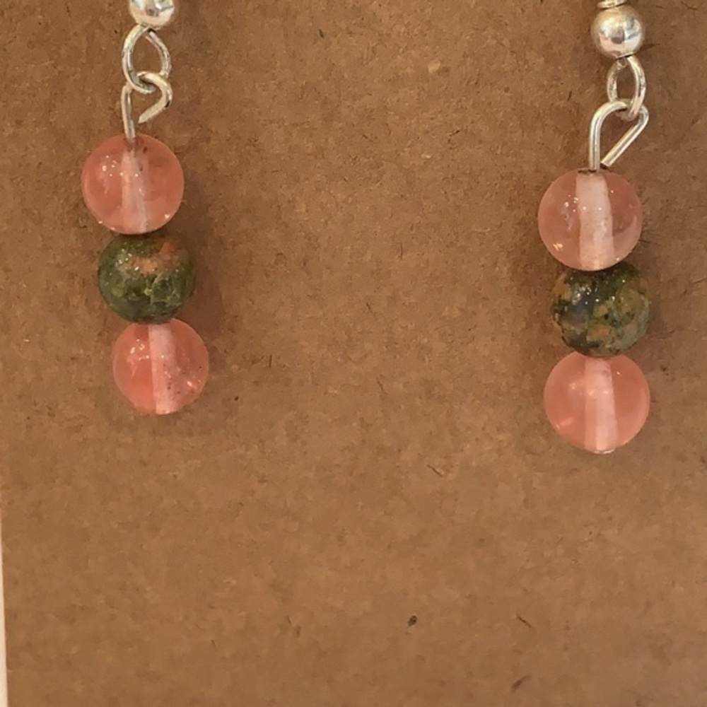 💐5/25 natural three stone delicate dangle drop - Picture 3 of 7